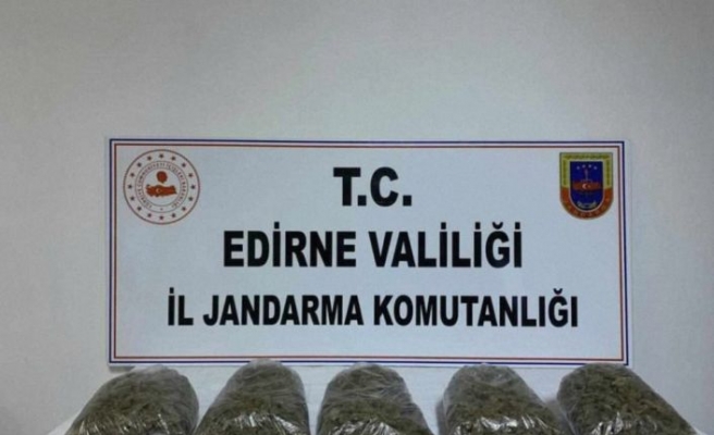Edirne'de  uyuşturucuyla yakalanan  zanlı gözaltına alındı