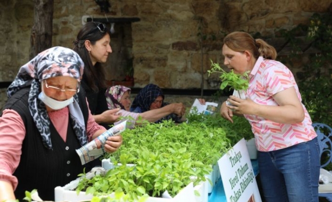 Kırklareli'nde yerel tohumlardan üretilen sebze fideleri vatandaşlara dağıtıldı
