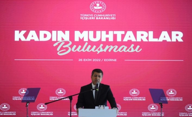 İçişleri Bakanı Süleyman Soylu Edirne'de Kadın Muhtarlar Buluşması'nda konuştu