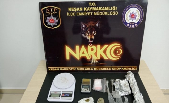 Edirne'de evinde uyuşturucu ele geçirilen şüpheli tutuklandı