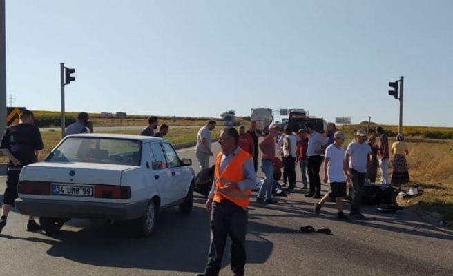 Tekirdağ'da otobüsle çarpışan motosikletin sürücüsü öldü