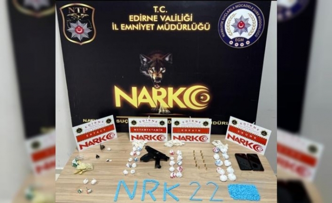 Edirne'de uyuşturucu operasyonunda yakalanan 2 şüpheli tutuklandı