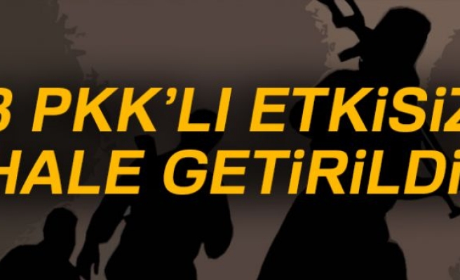 8 PKK'LI ETKİSİZ HALE GETİRİLDİ!
