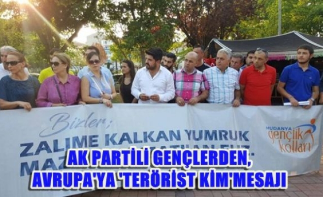 AK Partili gençlerden, Avrupa'ya 'terörist kim' mesajı
