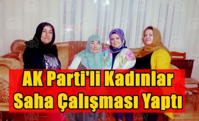  AK Parti'li kadınlar saha çalışması yaptı