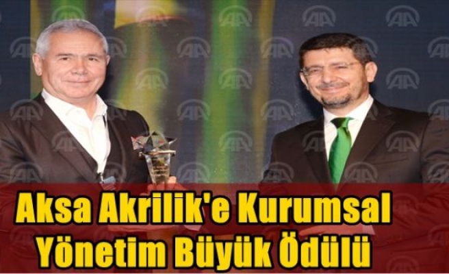 Aksa Akrilik'e kurumsal yönetim büyük ödülü
