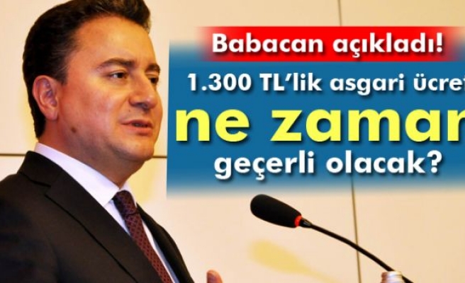Ali Babacan'dan asgari ücret açıklaması!
