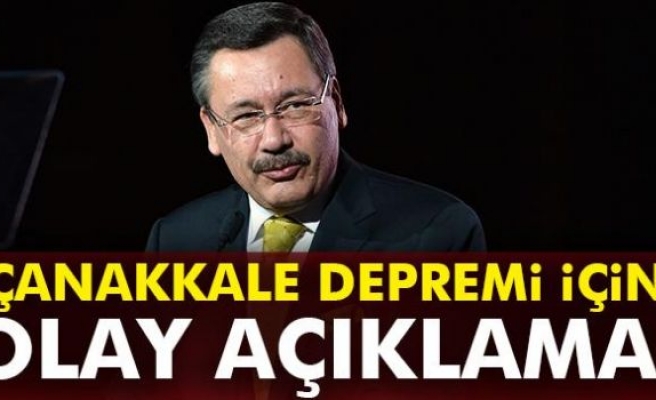 Ankara Büyükşehir Belediye Başkanı Gökçek'ten Çanakkale depremi açıklaması