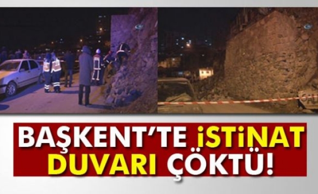 Ankara’da istinat duvarı çöktü