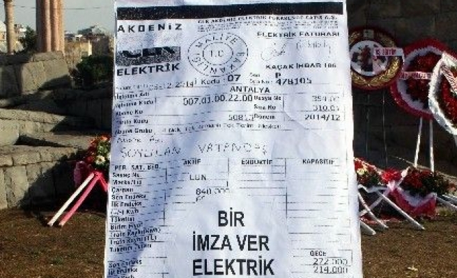 Antalya’da Elektrik Faturaları Protestosu