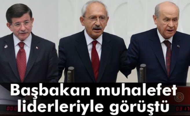 Başbakan, CHP ve MHP Genel Başkanları'yla görüştü