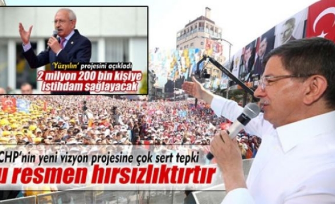 Başbakan Davutoğlu: 'CHP’nin projesi çalıntı, kitabımdan çalıntı'