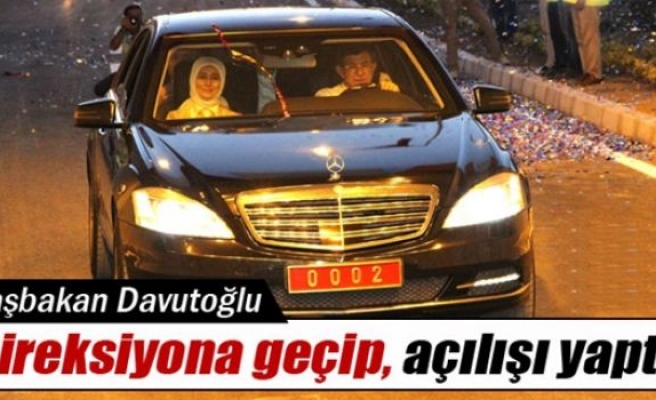 Başbakan Davutoğlu, direksiyona geçti