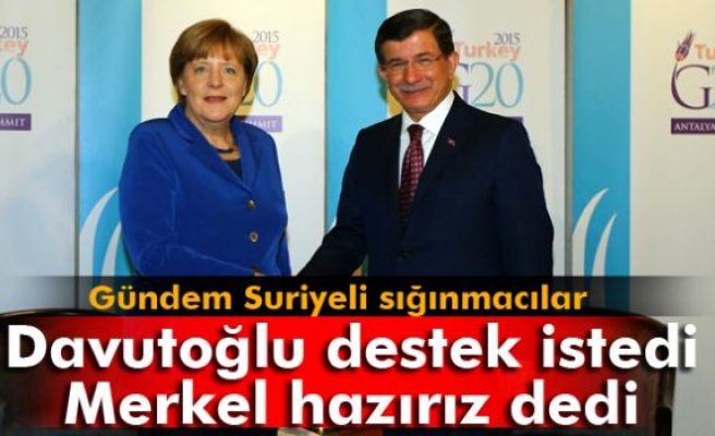 Başbakan Davutoğlu, Merkel ile sığınmacılar ve terörizmi konuştu