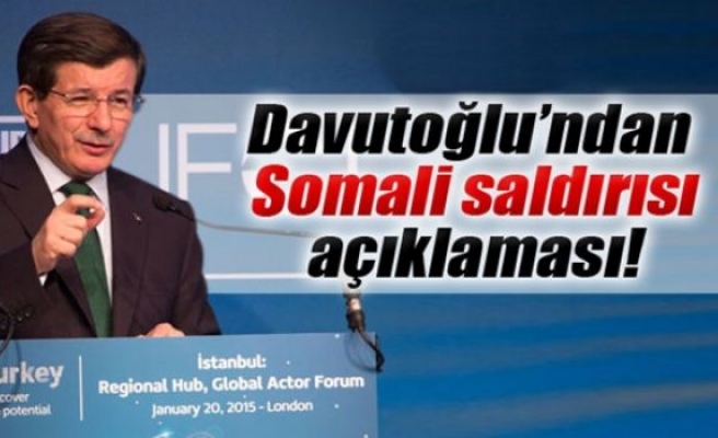 Başbakan Davutoğlu'ndan Davos'ta Somali saldırısı açıklaması