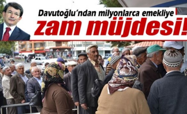 Başbakan Davutoğlu'ndan emeklilere müjde