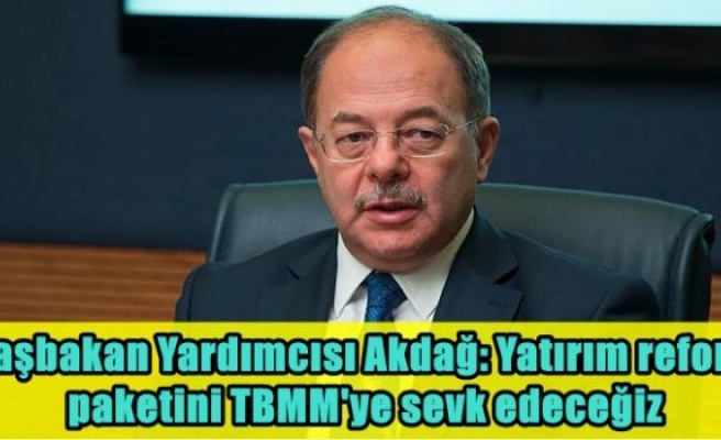 Başbakan Yardımcısı Akdağ: Yatırım reform paketini TBMM'ye sevk edeceğiz