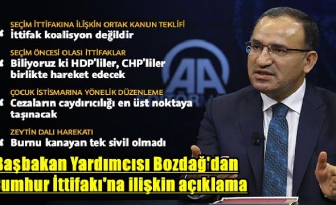 Başbakan Yardımcısı Bozdağ'dan 'Cumhur İttifakı'na ilişkin açıklama