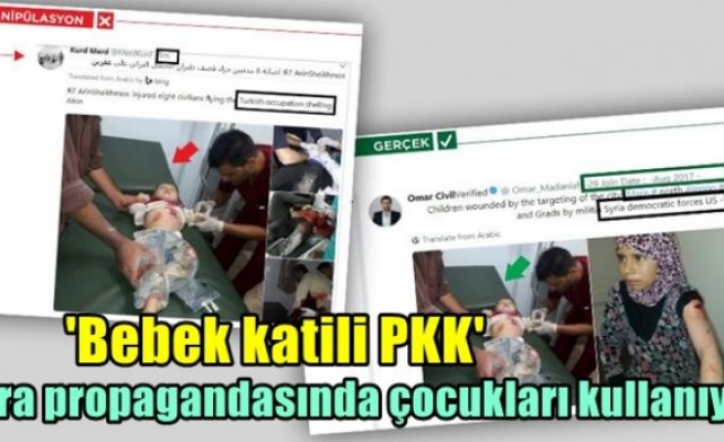 'Bebek katili PKK' kara propagandasında çocukları kullanıyor