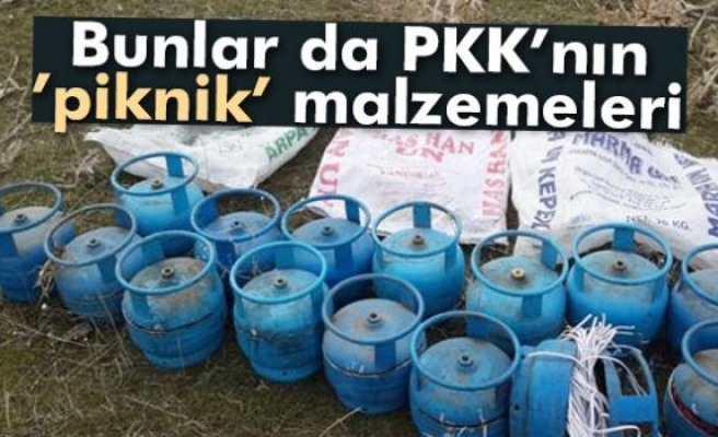 Bunlar da PKK’nın ’piknik’ malzemeleri