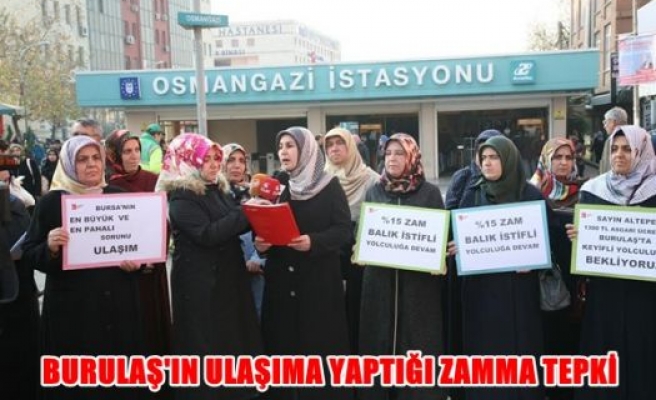 Bursa Saadet Partisi Kadın kollarından ulaşım zammına tepki 