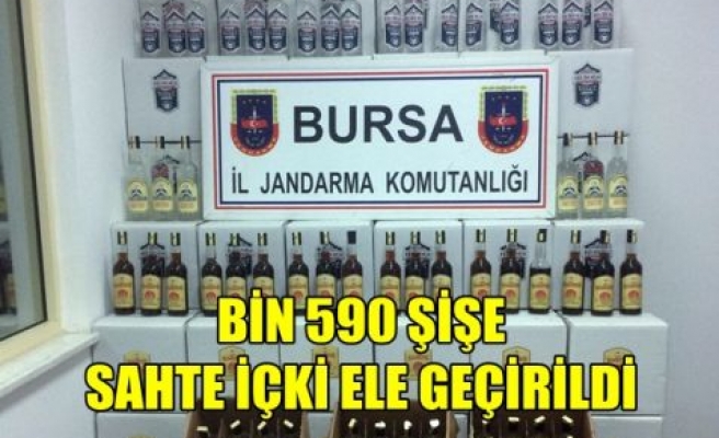 Bursa’da Bin 590 Şişe Sahte İçki Ele Geçirildi
