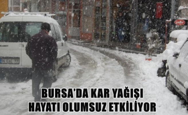 Bursa'da kar yağışı hayatı olumsuz etkiliyor