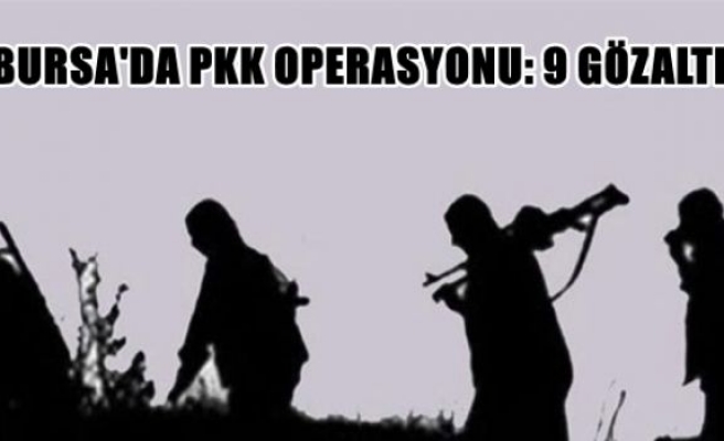 Bursa'da pkk operasyonu: 9 gözaltı