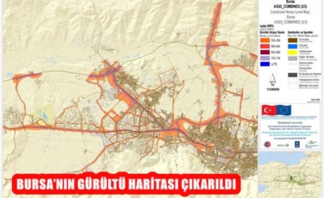 Bursa'nın gürültü haritası çıkarıldı