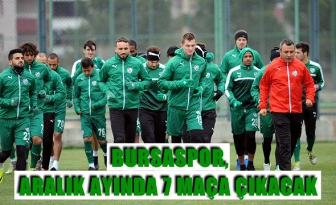 Bursaspor, aralık ayında 7 maça çıkacak