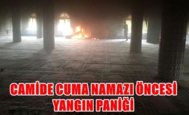 Cami'de cuma namazı öncesi yangın paniği