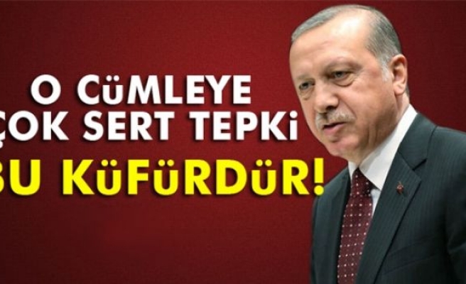 Cumhurbaşkanı Erdoğan: 'Bu küfürdür'