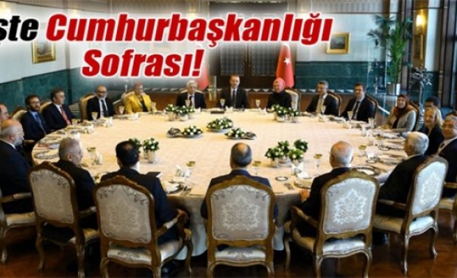 Cumhurbaşkanı Erdoğan Cumhurbaşkanlığı Sofrası'nda