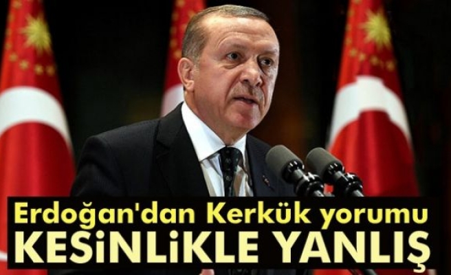 Cumhurbaşkanı Erdoğan: 'Kerkük'te Milli Bayrak Dışında İkinci Bir Bayrağı Yanlış Buluyorum'
