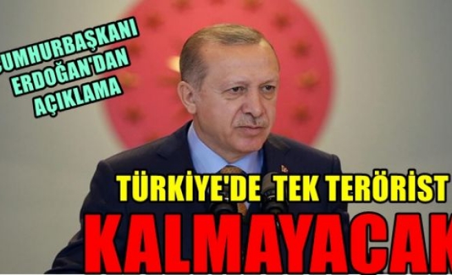 Cumhurbaşkanı Erdoğan: Tek terörist kalmayacak bu ülkede