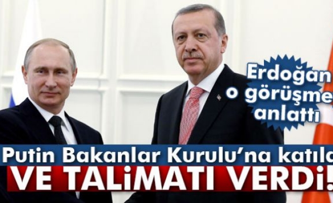 Cumhurbaşkanı Erdoğan'dan Putin açıklaması