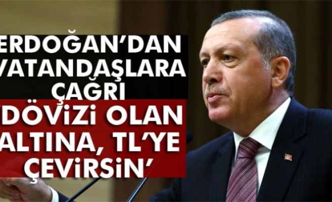 Cumhurbaşkanı Erdoğan'dan vatandaşa çağrı