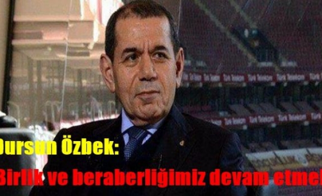 Dursun Özbek'ten açıklama.