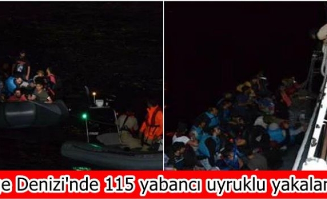 Ege Denizi'nde 115 yabancı uyruklu yakalandı