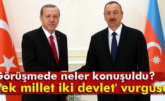 Erdoğan-Aliyev görüşmesinde neler konuşuldu?