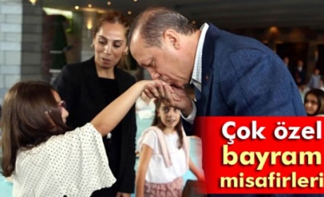Erdoğan, çocuklarla bayramlaştı