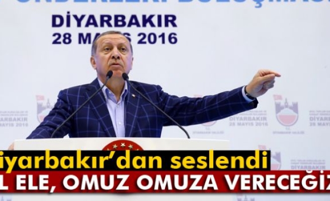 Erdoğan: 'El ele, omuz omuza vereceğiz'