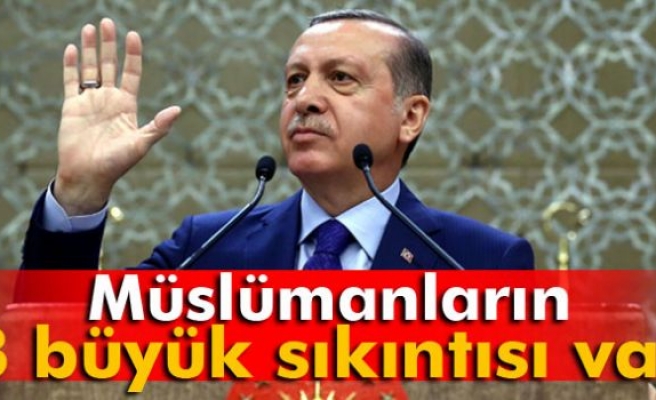 Erdoğan: 'Müslümanların 3 büyük sıkıntısı var'
