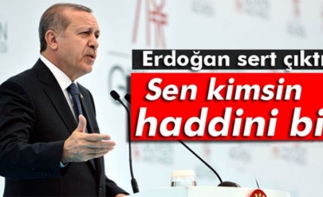 Erdoğan: 'Sen kimsin haddini bil'