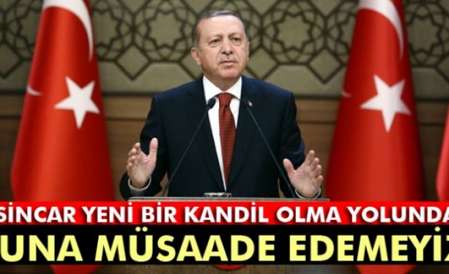 Erdoğan: 'Sincar yeni bir Kandil olma yolunda, buna müsaade edemeyiz'
