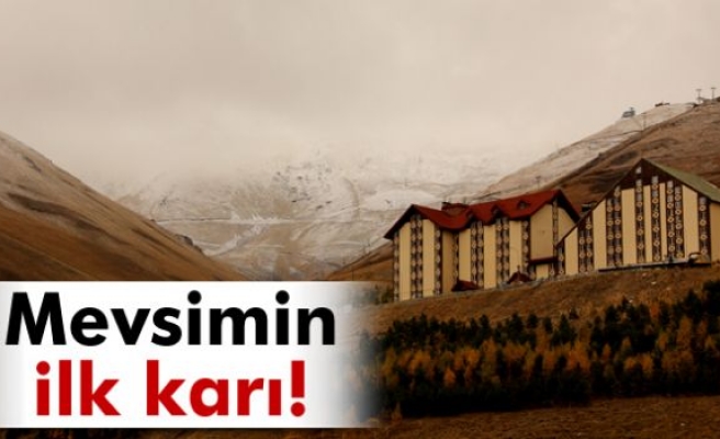 Erzurum Palandöken'e mevsimin ilk karı yağdı