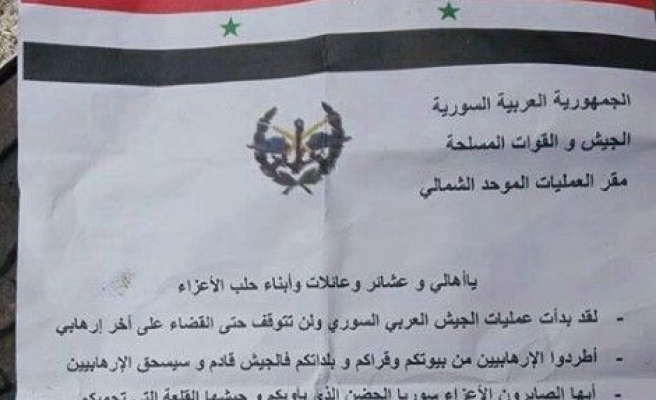 Esad Yönetimine Ait Uçaklardan Bildiri Atılıyor