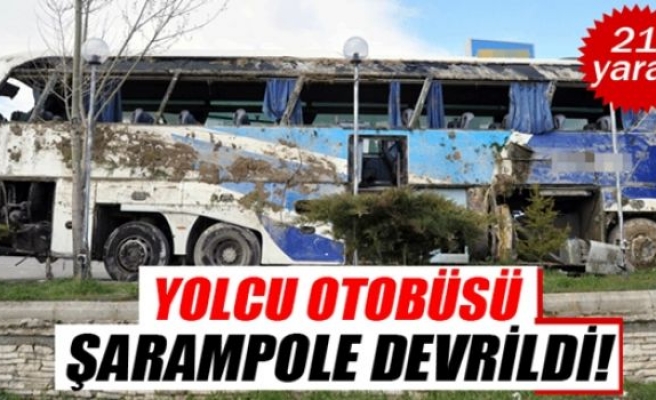 Eskişehir’de otobüs şarampole devrildi: 21 yaralı