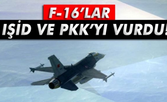 F-16'lar hem IŞİD'i hem de PKK'yı vurdu!