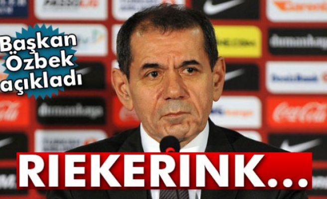 Galatasaray başkanı Dursun Özbek açıkladı! Riekerink...